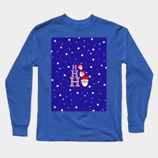 CUTE Santa HO HO HO Long Sleeve T-Shirt